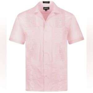 Omega Pink Guayabera Sz 4XL